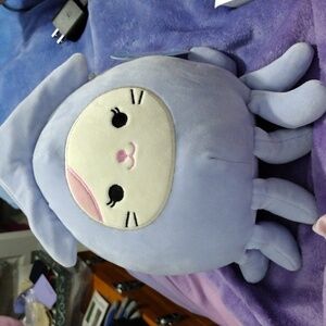 Squishmallows 7.5" Karina The White Cat In Purple Octopus Costume Plush Toy NWT